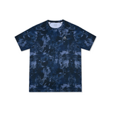 Brush Print T-Shirt  - Navy Mix