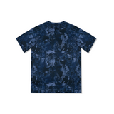 Brush Print T-Shirt  - Navy Mix