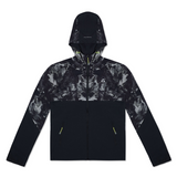 Brush Print Cut & Sew Jacket - Steel / Black