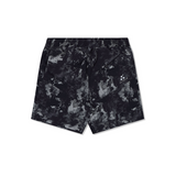Brush Print Cargo Shorts - Steel / Black