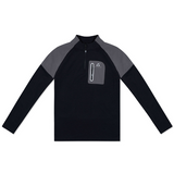 Anderson Quarter Zip  - Black / Grey