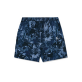 Brush Print Cargo Shorts - Navy Mix