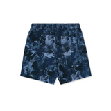 Brush Print Cargo Shorts - Navy Mix