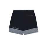 Landy Spacedye Panel Shorts - Black