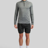 Landy Spacedye Quarter Zip - Black