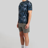 Brush Print T-Shirt  - Navy Mix