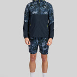 Brush Print Cut & Sew Jacket - Navy Mix