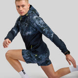 Brush Print Cut & Sew Jacket - Navy Mix