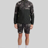 Brush Print Cut & Sew Jacket - Steel / Black