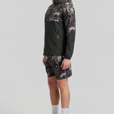 Brush Print Cut & Sew Jacket - Steel / Black