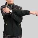 Brush Print Cut & Sew Jacket - Steel / Black