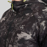 Brush Print Cut & Sew Jacket - Steel / Black