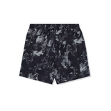 Brush Print Cargo Shorts - Steel / Black