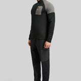 Anderson Quarter Zip  - Black / Grey