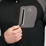 Anderson Quarter Zip  - Black / Grey
