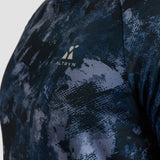 Brush Print T-Shirt  - Navy Mix