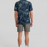 Brush Print T-Shirt  - Navy Mix